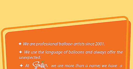 Sonika. professional balloon artists since 2001